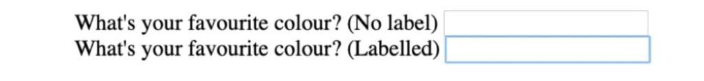 unlabelled field form vs labelled field form